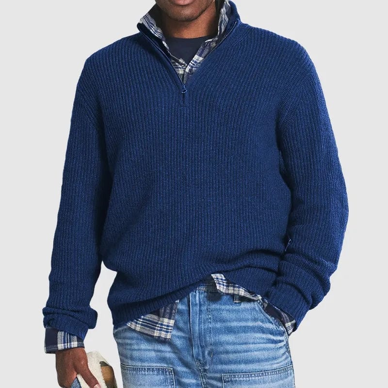 August - Casual Pullover with Zipper