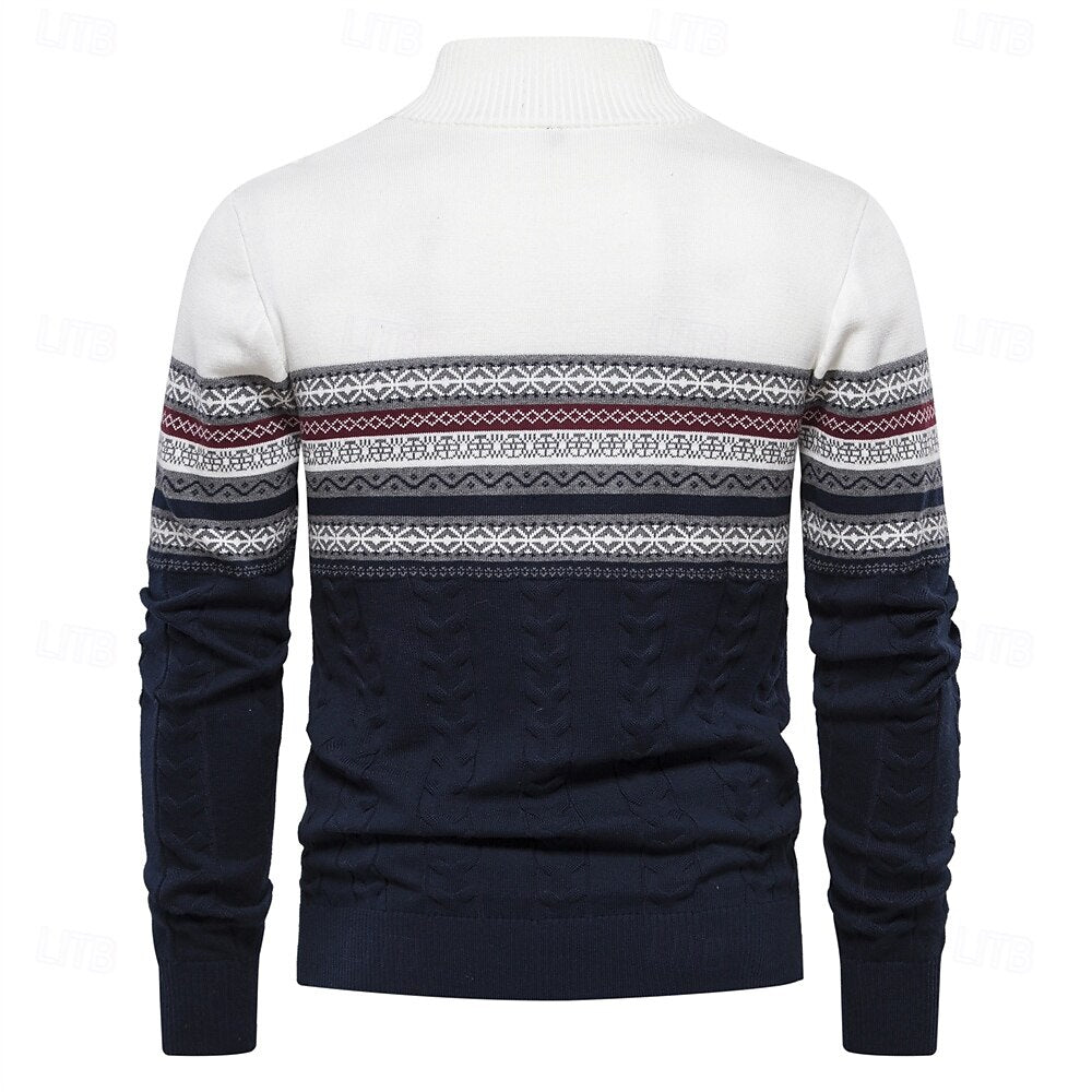 Samuel - Knit Sweater with Half Zipper