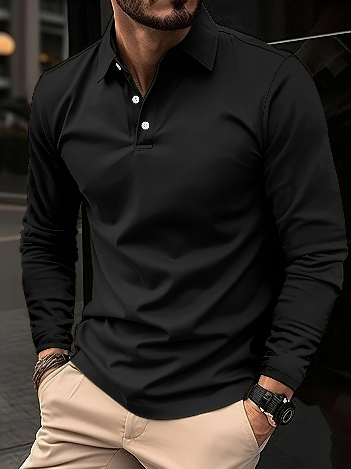 Patrick | Long Sleeve Polo Shirt