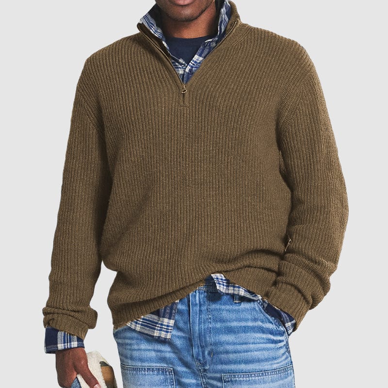 August - Casual Pullover with Zipper